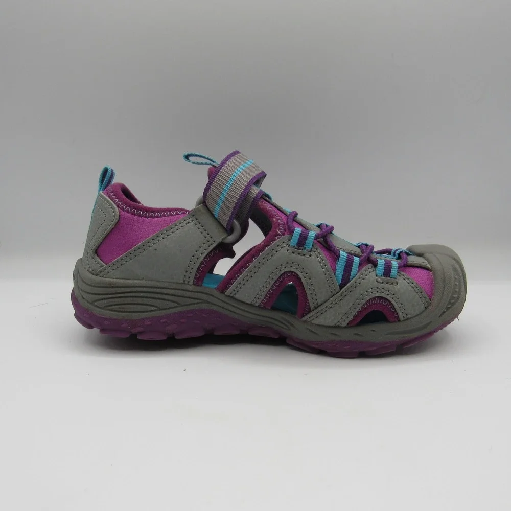 Merrell Hydro Sandals Kids 13M Grey Purple Excellent Water Shoes MK166974